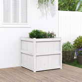 Garden Planter White Solid pine wood 27.6 in Durable
