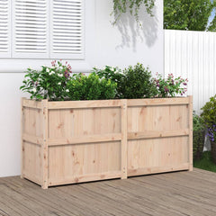 Garden Planter Natural wood Solid pine wood Large