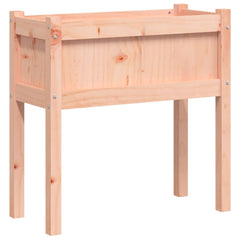 Wooden raised garden planter with legs, made of solid Douglas fir, 27.6x12.2x27.6 inches.