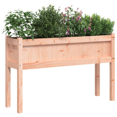 Garden Planter Set of 2 Brown Solid Douglas Fir wood