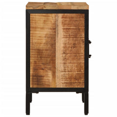 Bedside Cabinet Natural mango wood Solid mango wood, iron Small