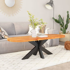 Table Top Natural Wood Solid Acacia wood 39.4x15.7 in Durable