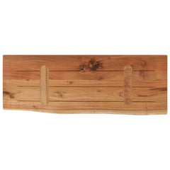 Wall Shelf Natural wood tone Solid Acacia wood 27.6 x 11.8 x 1.5 in
