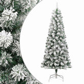 Artificial Hinged Christmas Tree Green and white PVC and iron Large