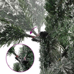 Artificial Hinged Christmas Tree Green and white PVC and iron Large