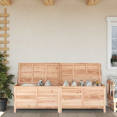 Garden Storage Box Natural Solid Fir Wood Large