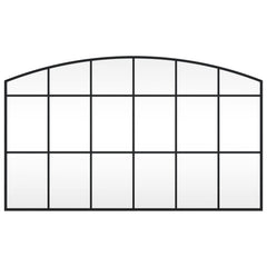 Wall Mirror Black Glass, Powder-coated iron 39.4 x 23.6 in