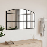 Wall Mirror Black Glass, Powder-coated iron 39.4 x 23.6 in