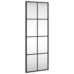 Wall Mirror Black Glass 11.8 x 31.5 in Wall mounting