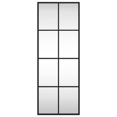 Wall Mirror Black Glass 11.8 x 31.5 in Wall mounting
