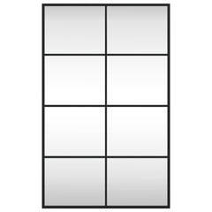Wall Mirror Black Glass, Powder-coated iron 19.7 x 31.5 in