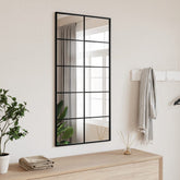 Wall Mirror Black Glass 19.7 x 39.4 in Wall mounting