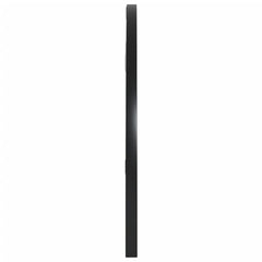 Wall Mirror Black Glass, Powder-Coated Iron 23.6 x 11.8 in