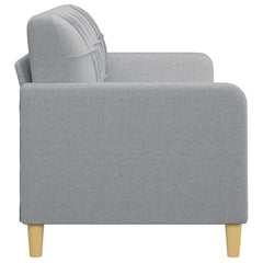 3-seater Sofa Light Grey Fabric (100% polyester), metal, textilene