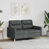 2-seater Sofa Dark Grey Polyester, Metal, Textilene 2-Seater