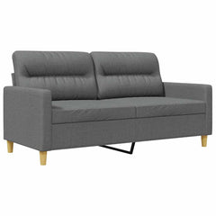2-Seater Sofa Dark Grey Fabric (100% polyester), metal, textilene
