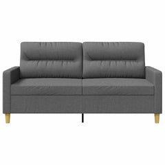 2-Seater Sofa Dark Grey Fabric (100% polyester), metal, textilene