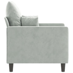 Sofa Chair Light grey Velvet (100% polyester), metal, textilene