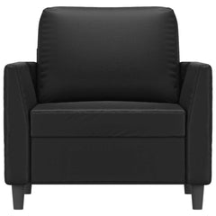 Sofa Chair Black Faux leather, metal, foam Single Durable