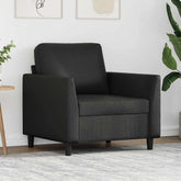 Sofa Chair Black Faux leather, metal, foam Single Durable
