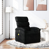 Massage Recliner Chair Black Polyester fabric, metal, plywood