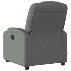 Massage Recliner Chair Dark grey 100% polyester, metal, plywood