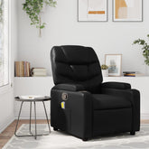 Massage Recliner Chair Black Faux leather, metal, plywood Single