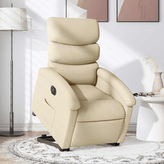 Electric Stand Up Recliner Chair Cream