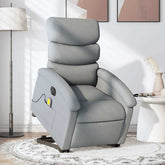 Electric Stand Up Massage Recliner Chair Light gray