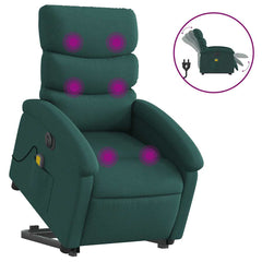 Electric Stand Up Massage Recliner Chair Dark Green