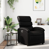 Recliner Chair Black Faux leather, metal, plywood Medium