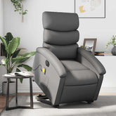Electric Stand-Up Massage Recliner Chair Grey