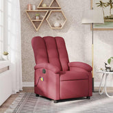Massage Recliner Chair Wine Red