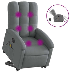 Electric Stand Up Massage Recliner Chair Dark Gray