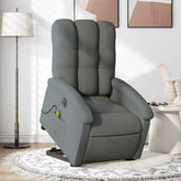 Electric Stand Up Massage Recliner Chair Dark Gray