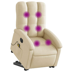 Electric Stand Up Massage Recliner Chair Cream