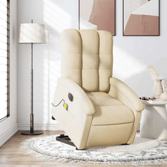 Electric Stand Up Massage Recliner Chair Cream