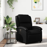 Recliner Chair Black Faux leather, metal, plywood Single