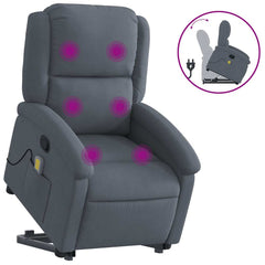 Stand Up Massage Recliner Chair Dark grey