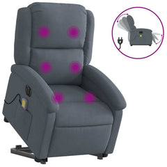 Electric Stand Up Massage Recliner Chair Dark Gray