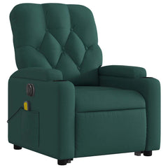 Electric Stand Up Massage Recliner Chair Dark green