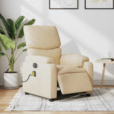 Electric Massage Recliner Chair Cream