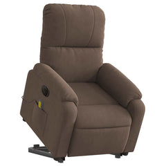 Electric Stand Up Massage Recliner Chair Brown