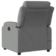 Massage Recliner Chair Dark Grey Fabric, Metal, Plywood Single