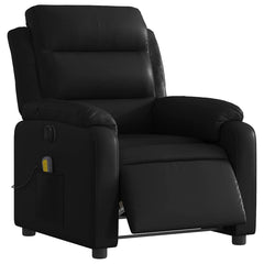 Electric Massage Recliner Chair Black Faux leather, metal, plywood