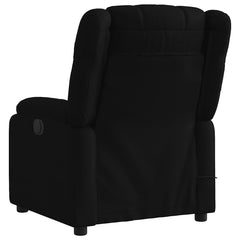 Massage Recliner Chair Black 100% Polyester, Metal, Plywood