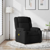 Massage Recliner Chair Black 100% Polyester, Metal, Plywood