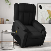 Stand Up Massage Recliner Chair Black Faux leather, metal, plywood