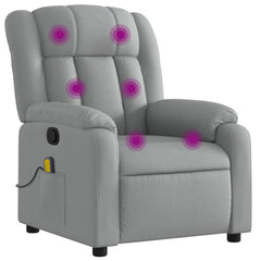 Massage Recliner Chair Light Grey