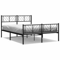 Metal Bed Frame Black Powder-Coated Steel 59 x 79 in King Size